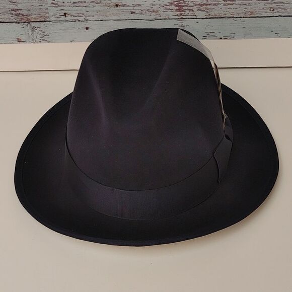 MEN'S MONTIQUE 2 1/4" BRIM 100% WOOL FELT WHITE BOTTOM FEDORA HAT. H79 - Picture 7 of 8